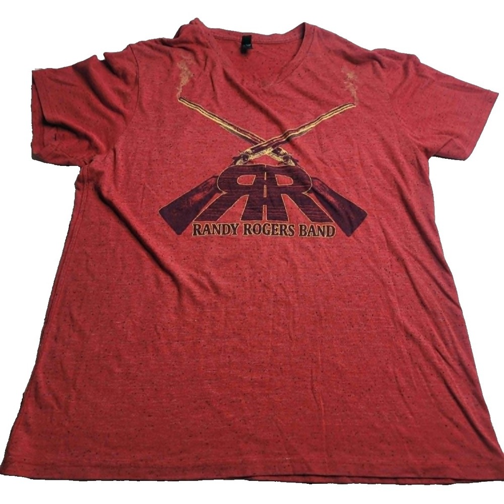 Randy‎ Rogers Band Red Short Sleeve Tour Concert T-Shirt Men's XL District